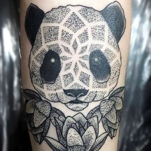 Dotted Panda Tattoo