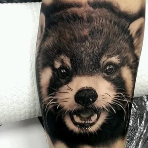 Realistic Red Panda Tattoo