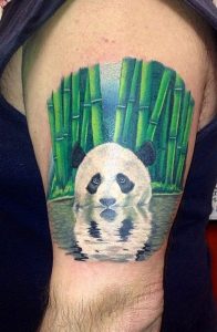 Bamboo And Panda Tattoo